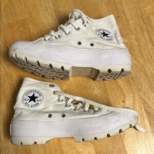 Converse Platform High-Tops in Cream